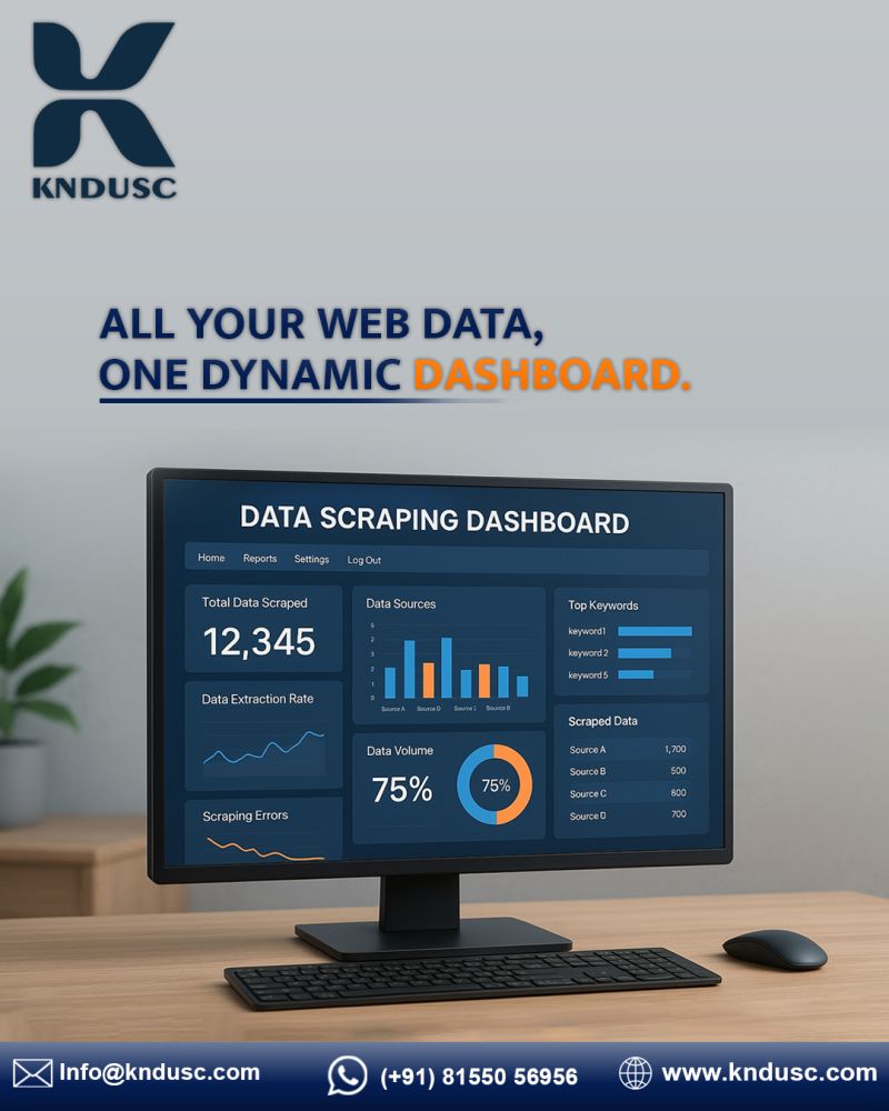 Web Data Scraping Dashboard: Real-Time Monitoring & Visualization by KNDUSC